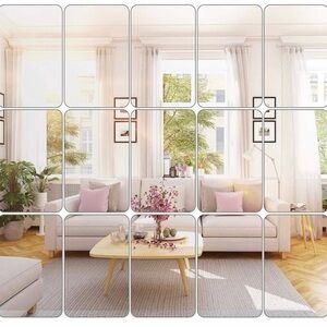 Source Unknown Elegant Silver Wall Mirror Decor